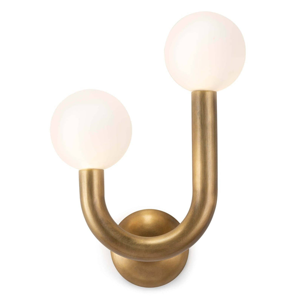 Happy Left Sconce in brass