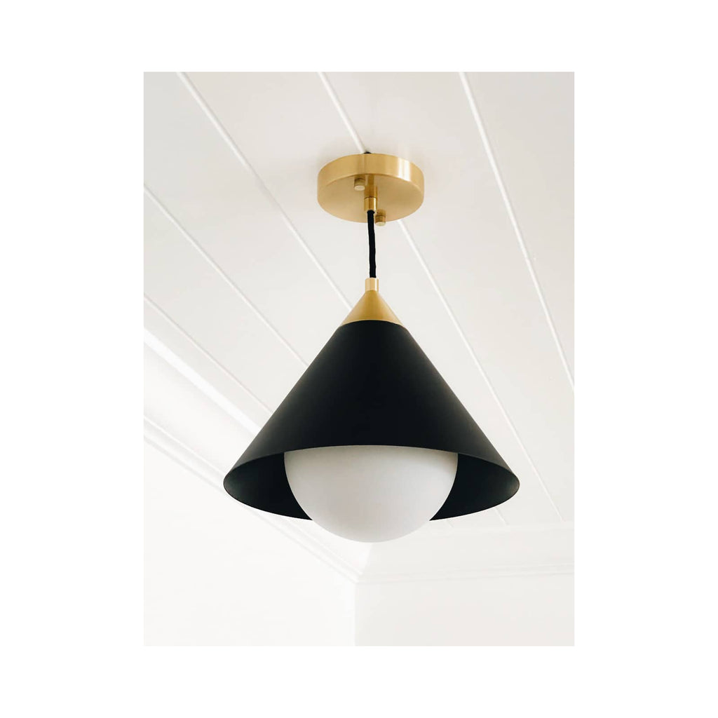 Hilton Pendant - Blackened Brass and Natural Brass