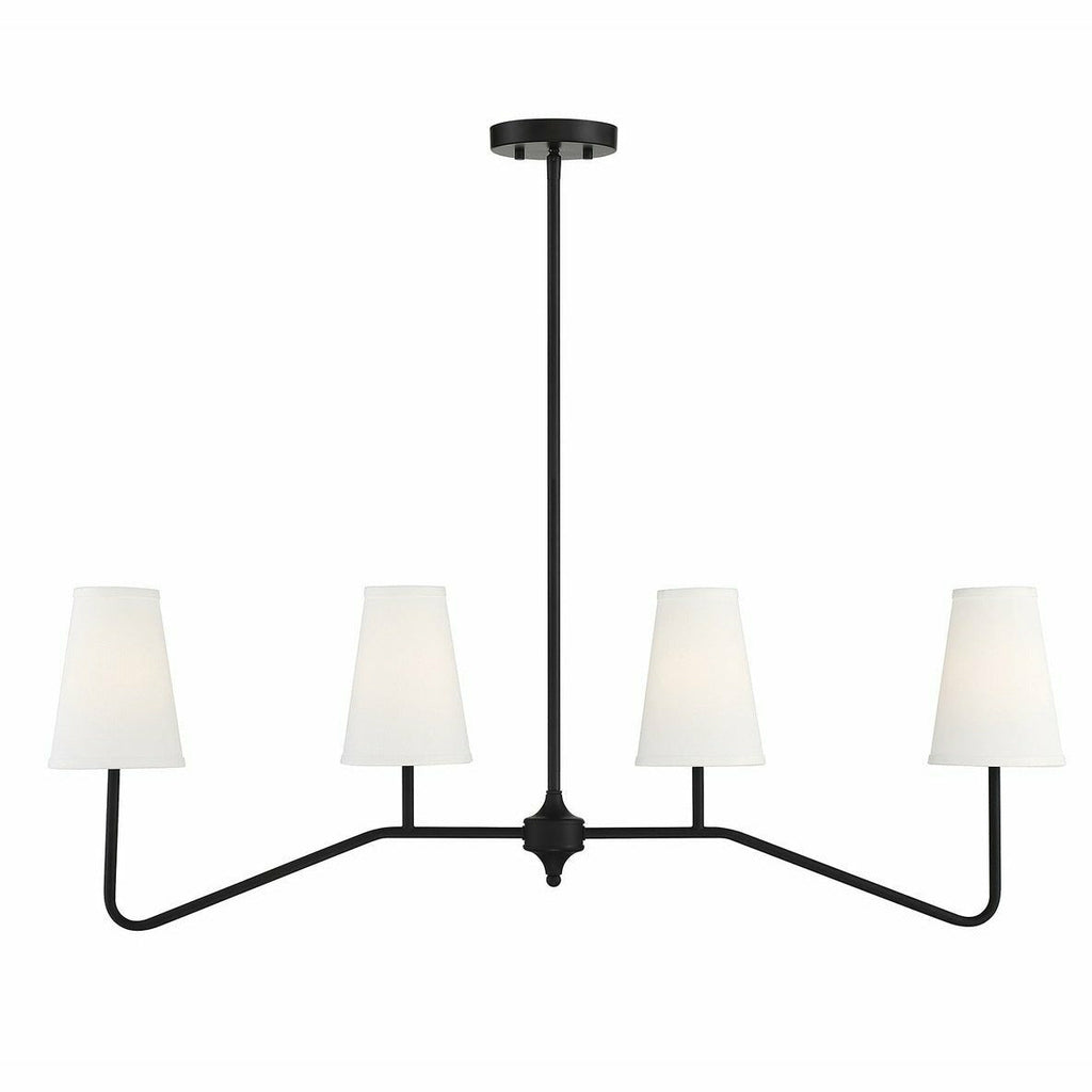 Lily Linear Chandelier | Matte Black