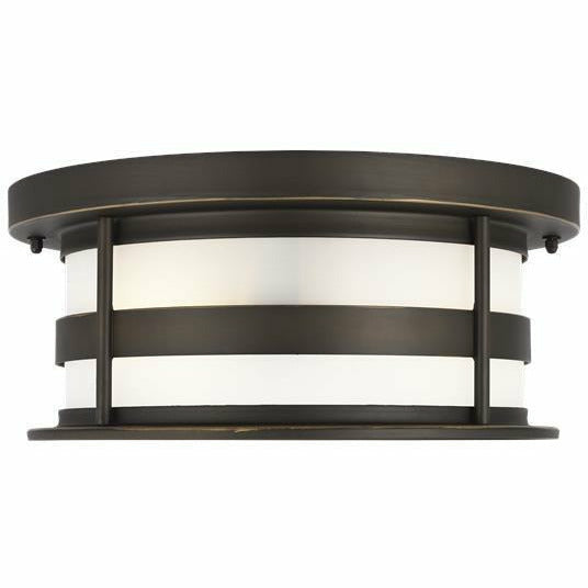 Wilburn Two Light Outdoor Flush Mount | Outdoor Ceiling Lights | Generation Lighting - Light House Co.