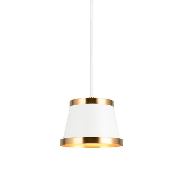 Small Caske Pendant | Aged Gold Brass/White