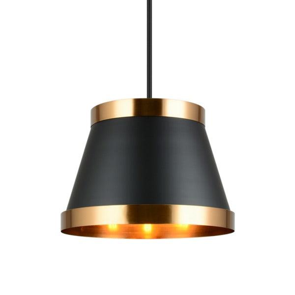 Large Caske Pendant | Aged Gold Brass/Black