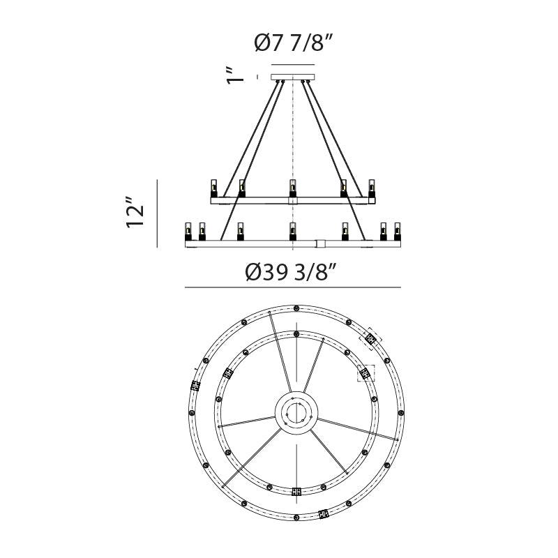 Cascadian 2-Tier Chandelier - Light House Co.