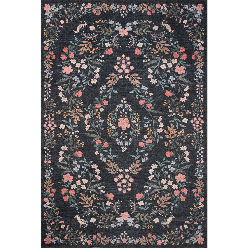 Maison Tuileries / Black | Rifle Paper Co. Rugs x Loloi - Light House Co.