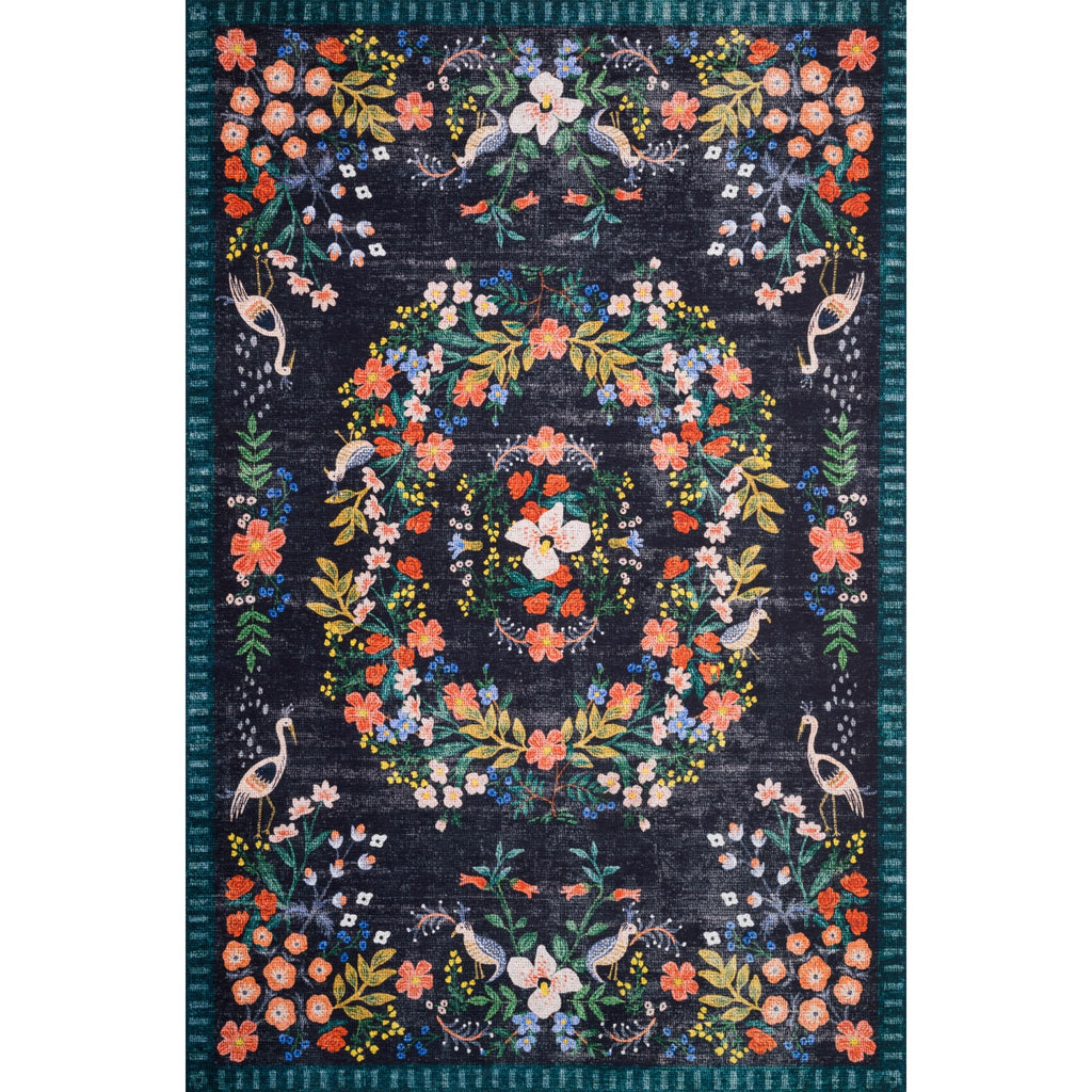 Palais Black  /  Multi | Rifle Paper Co. Rugs x Loloi - Light House Co.