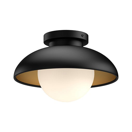 Small Rubio Semi-Flush Mount in black