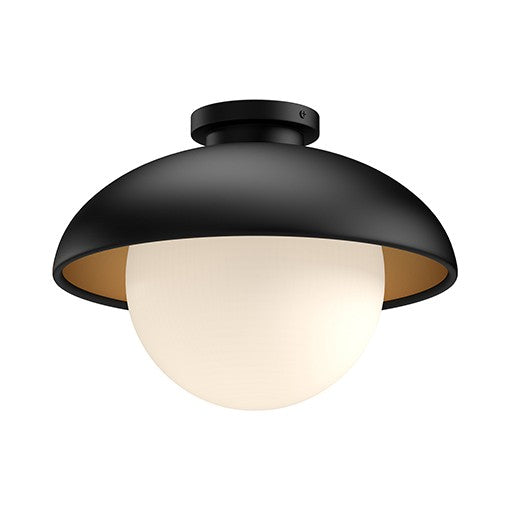 Large Rubio Semi-Flush Mount in black