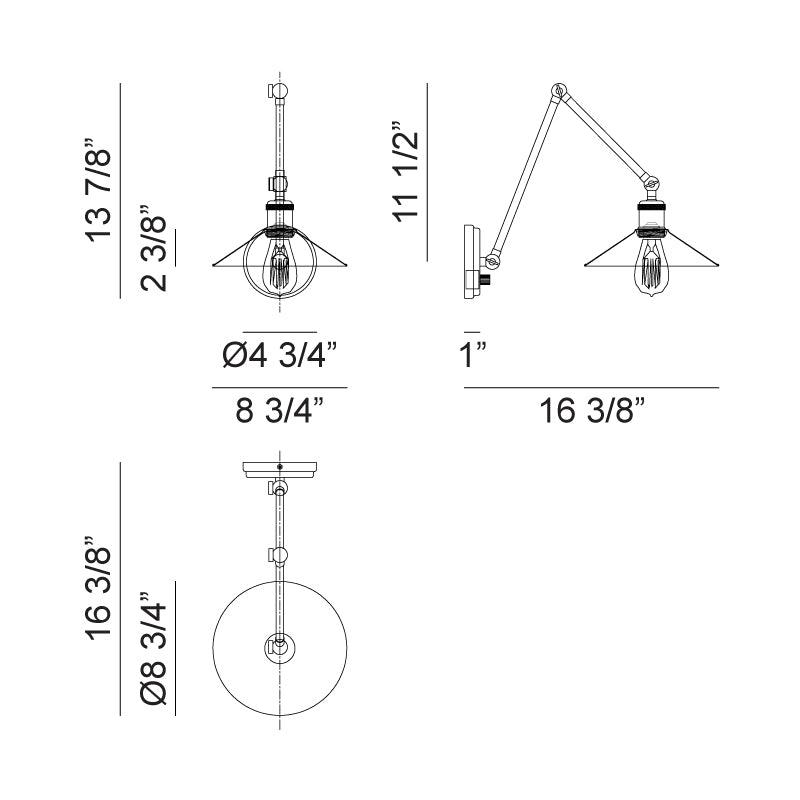 Brixson Swing Arm Wall Sconce - Light House Co.