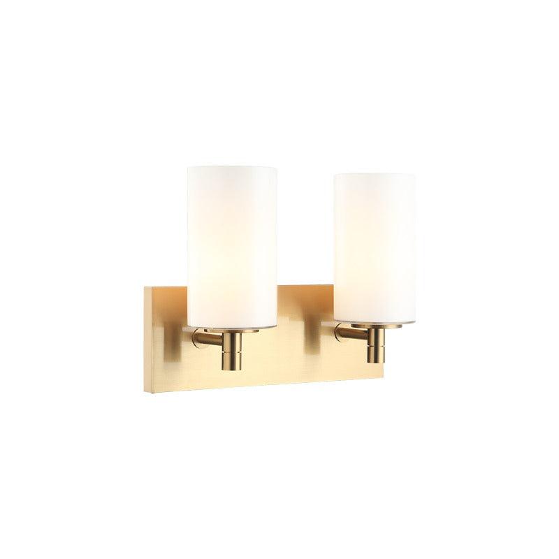 Candela 2 Light Vanity in brass/ opal glass