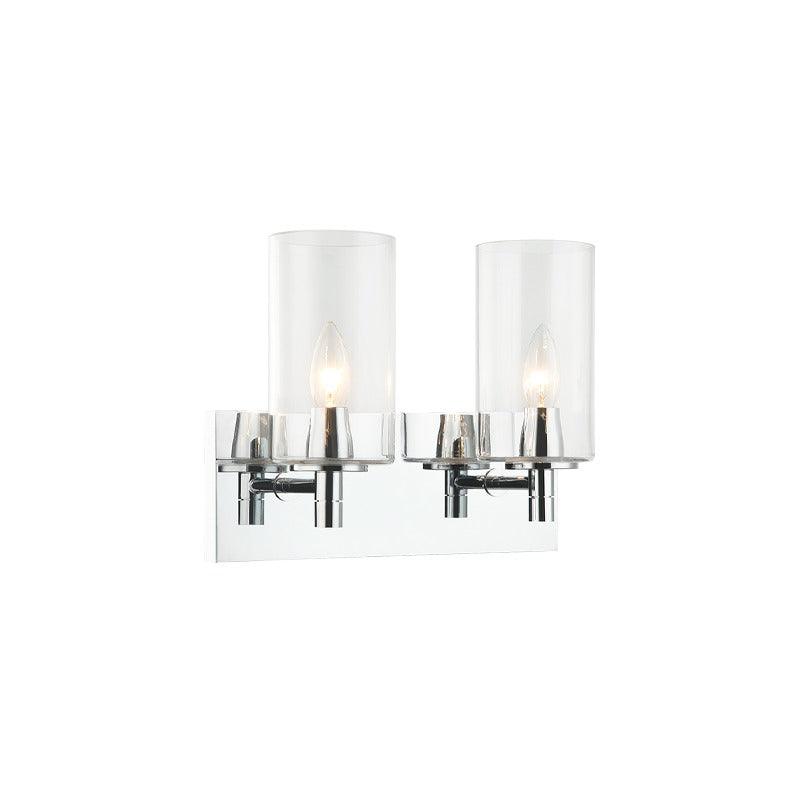 Candela 2 Light Vanity in chrome / clear glass