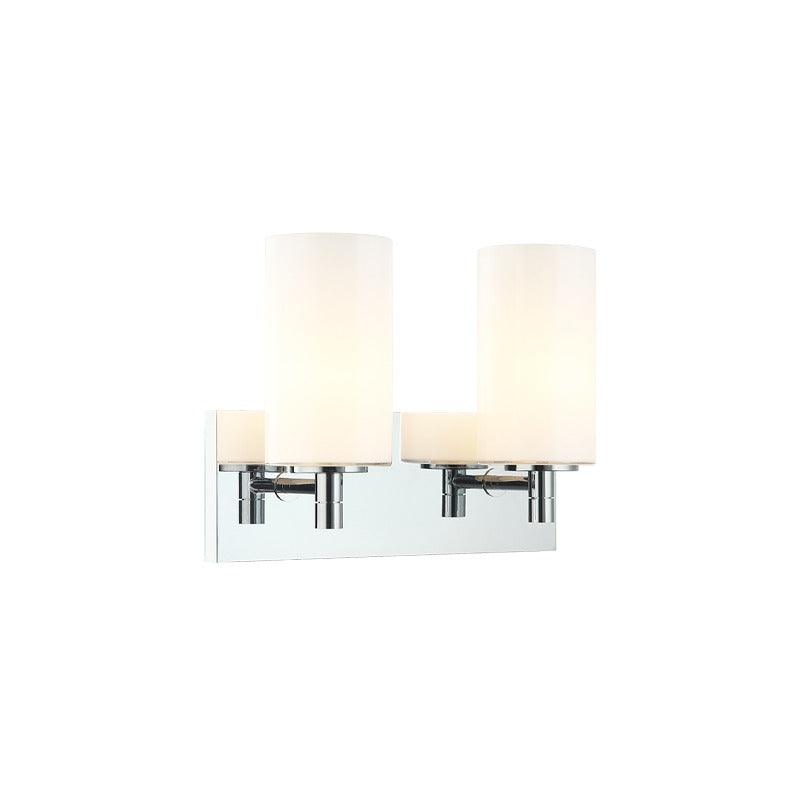 Candela 2 Light Vanity in chrome/opal glass