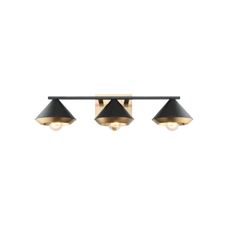 Velax 3 Light Vanity in black/brass