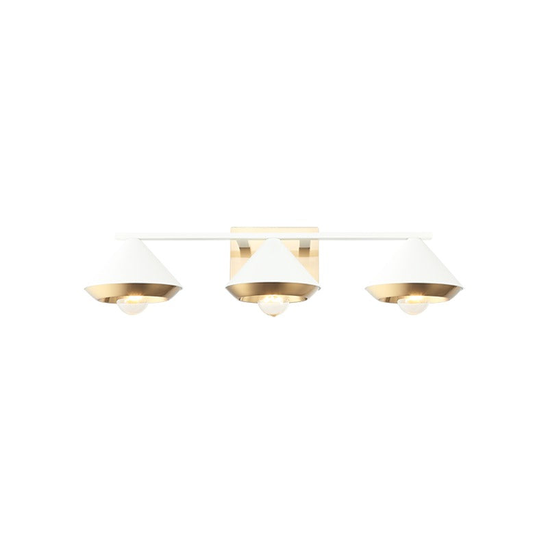 Velax 3 Light Vanity in white / brass