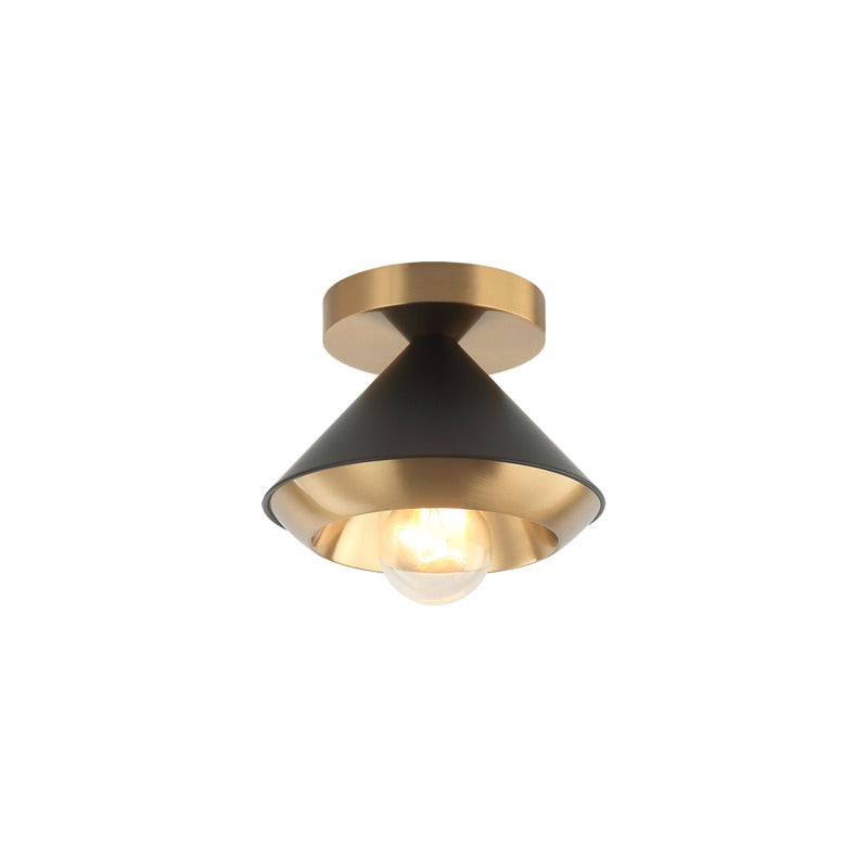 Velax Flush Mount in black/brass