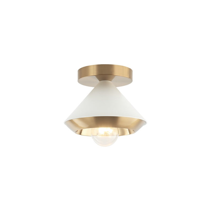 Velax Flush Mount in white / brass