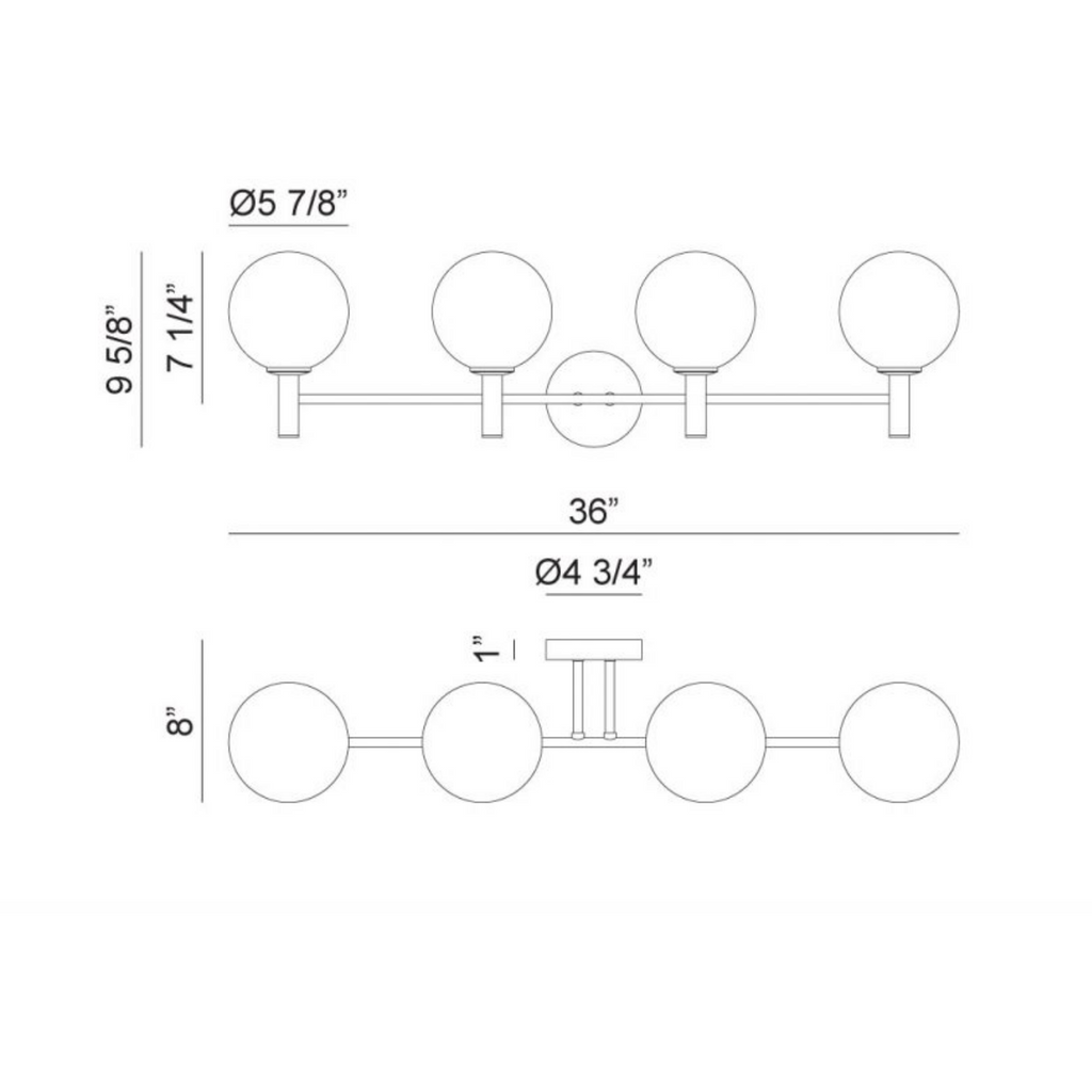 Cosmo 4-Light Vanity | Vanity Light | Matteo - Light House Co.