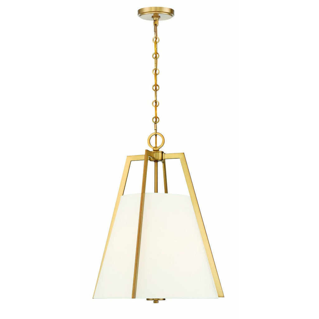 Mansfield 3-Light Pendant in Warm Brass