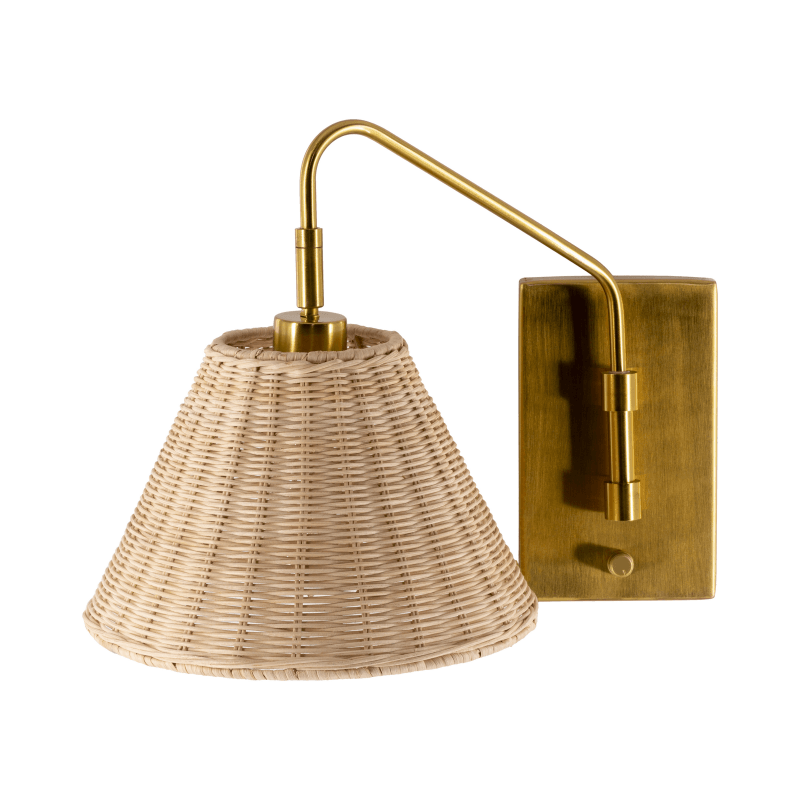 Cerro Rattan Wall Sconce - Light House Co.